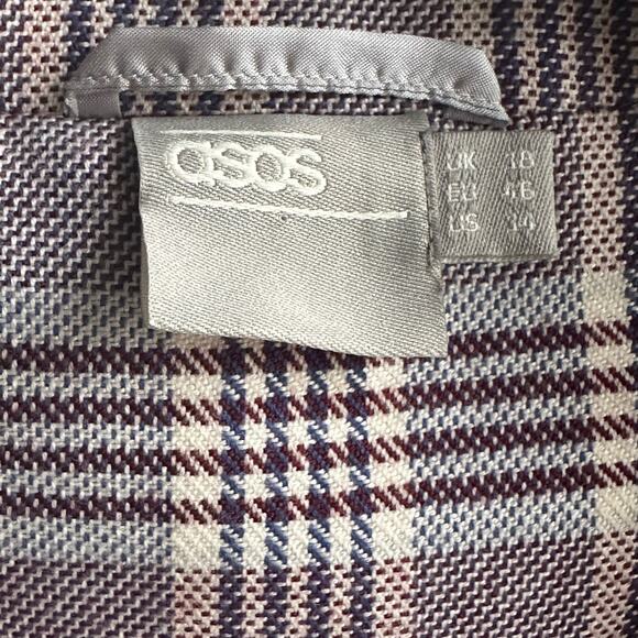 ASOS DESIGN Check Formal Coat With Western Stitching - Picture 9 of 9